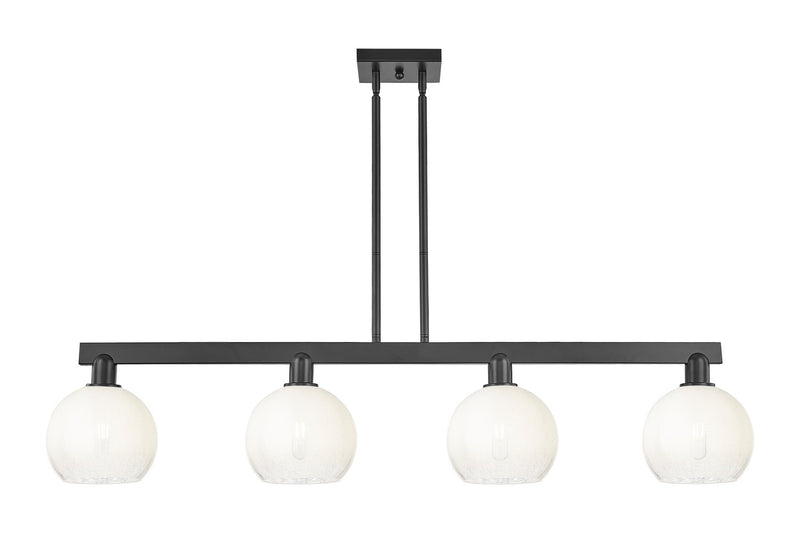 Innovations 716-4I-BK-G483-8OP Four Light Island Pendant, Matte Black