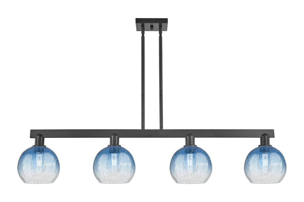 Innovations 716-4I-BK-G483-8SB Four Light Island Pendant, Matte Black