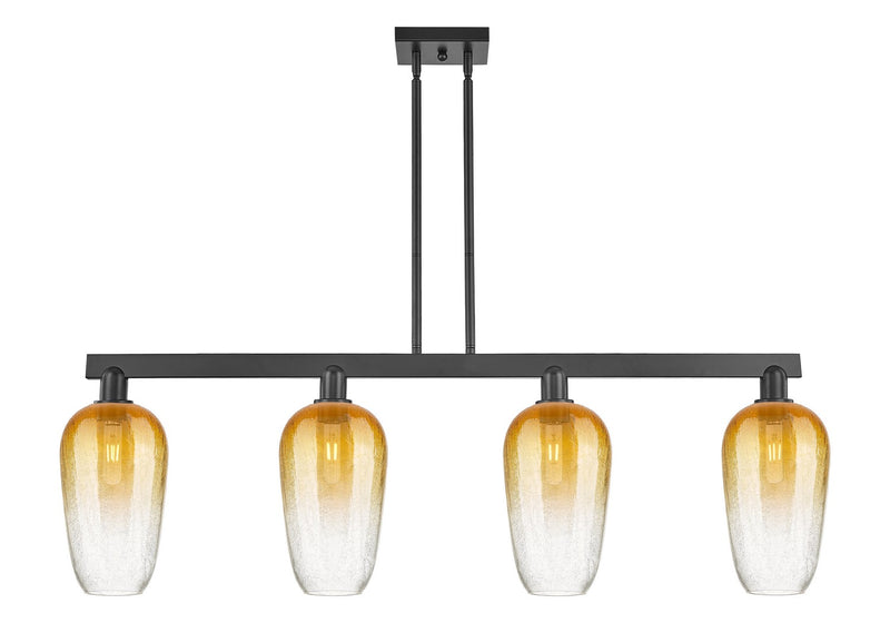 Innovations 716-4I-BK-G484-7AM Four Light Island Pendant, Matte Black