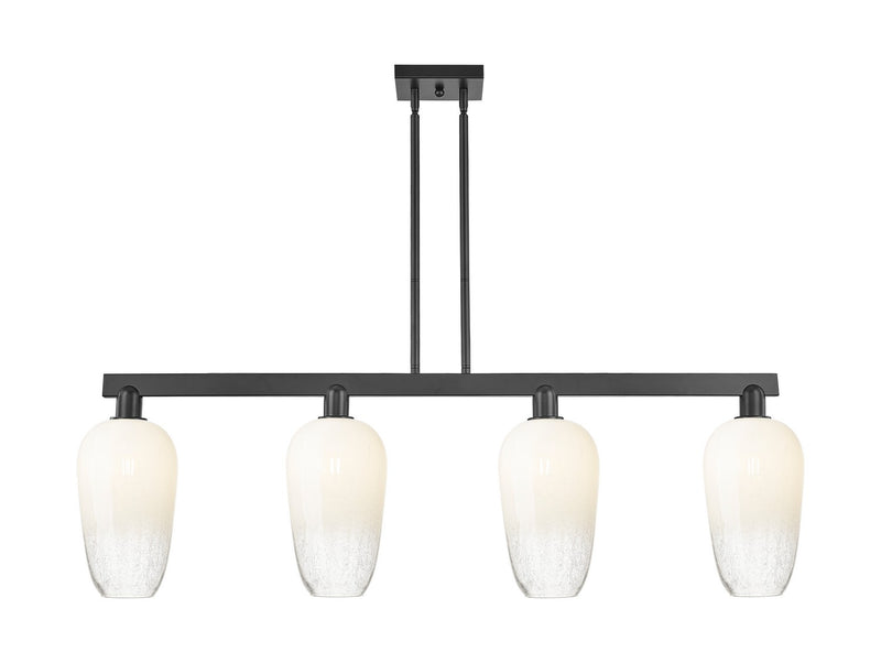 Innovations 716-4I-BK-G484-7OP Four Light Island Pendant, Matte Black