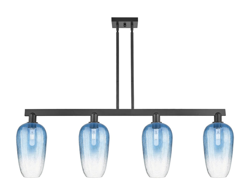 Innovations 716-4I-BK-G484-7SB Four Light Island Pendant, Matte Black