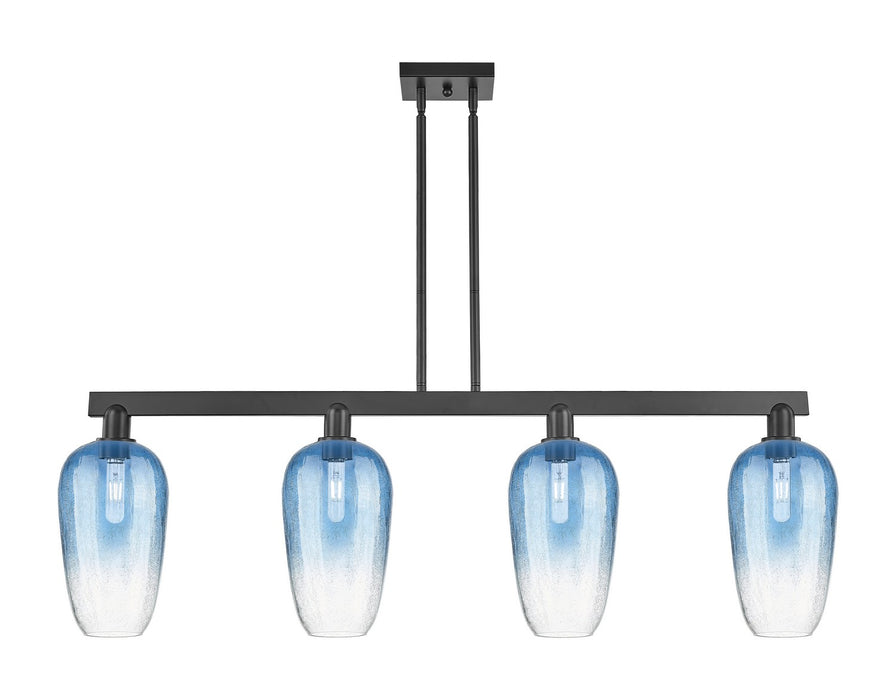 Innovations 716-4I-BK-G484-7SB Four Light Island Pendant, Matte Black