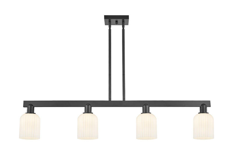 Innovations 716-4I-BK-G559-5GWH Four Light Island Pendant, Matte Black