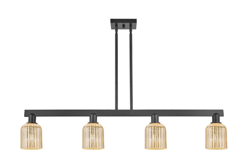 Innovations 716-4I-BK-G559-5ME Four Light Island Pendant, Matte Black