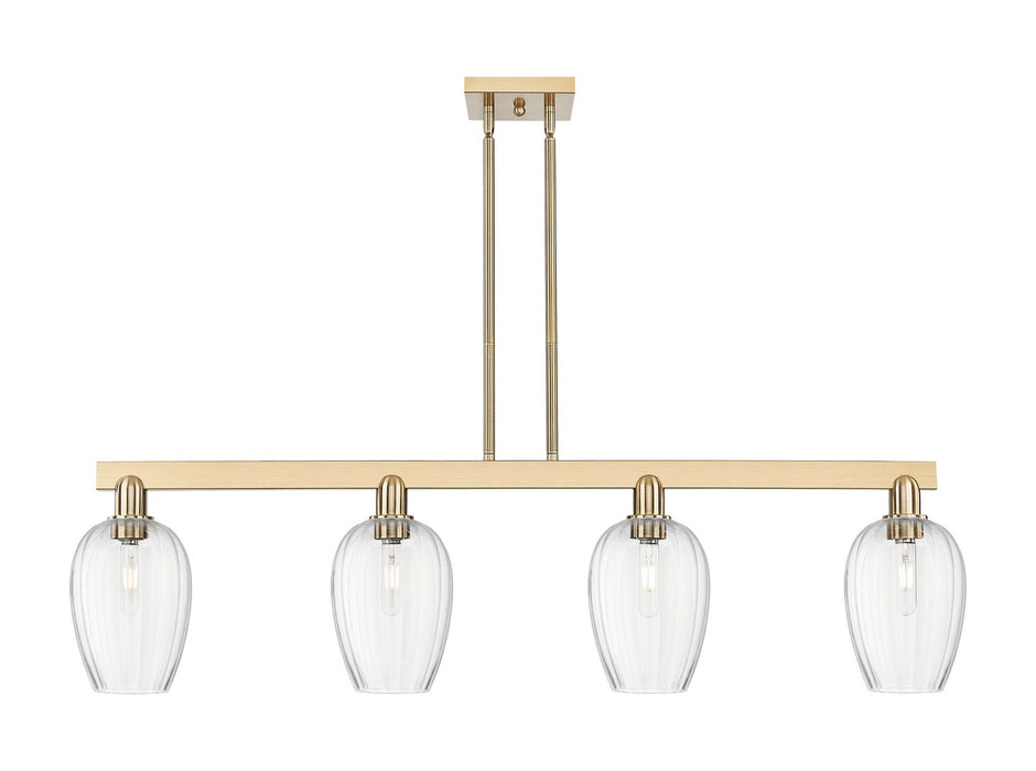 Innovations 716-4I-CB-G457-6CL Four Light Island Pendant, Champagne Bronze