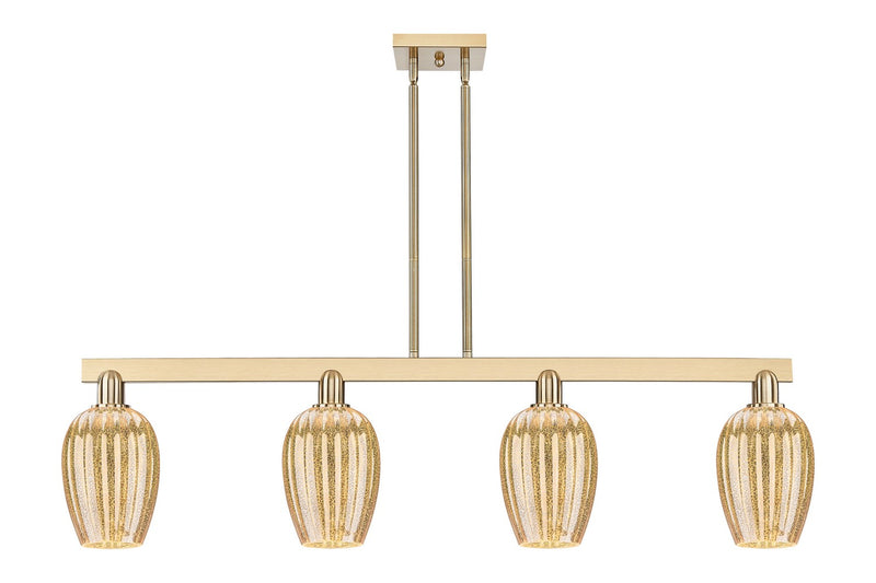 Innovations 716-4I-CB-G457-6ME Four Light Island Pendant, Champagne Bronze