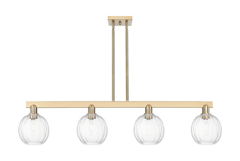 Innovations 716-4I-CB-G458-7CL Four Light Island Pendant, Champagne Bronze
