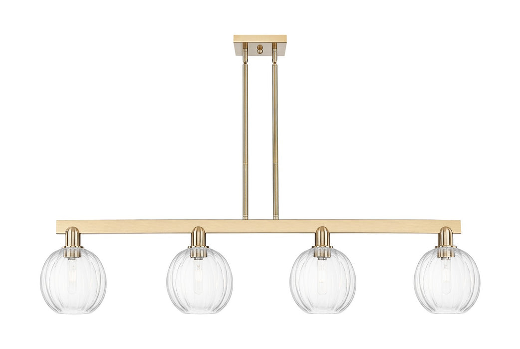 Innovations 716-4I-CB-G458-7CL Four Light Island Pendant, Champagne Bronze