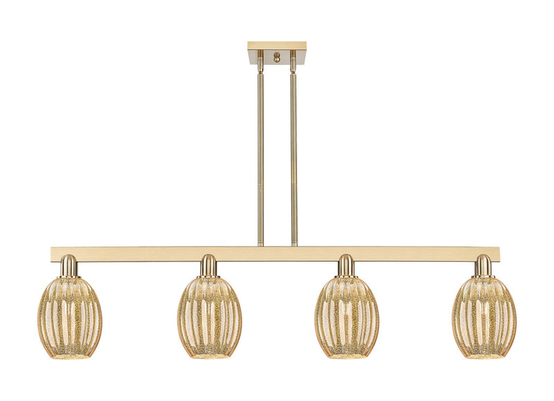 Innovations 716-4I-CB-G459-6ME Four Light Island Pendant, Champagne Bronze