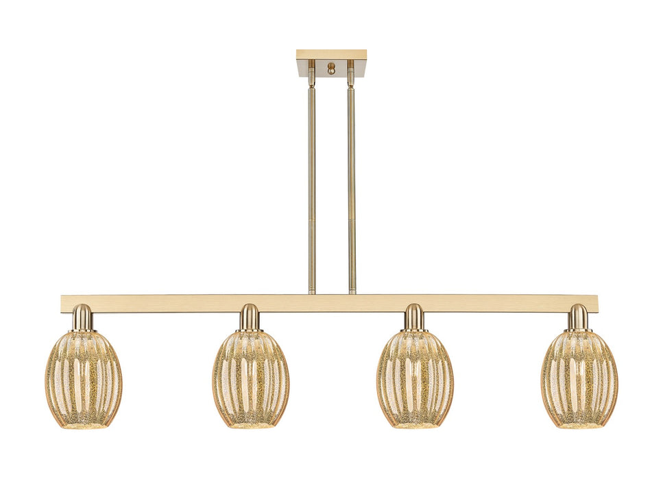 Innovations 716-4I-CB-G459-6ME Four Light Island Pendant, Champagne Bronze