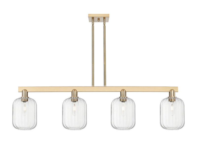 Innovations 716-4I-CB-G460-7CL Four Light Island Pendant, Champagne Bronze