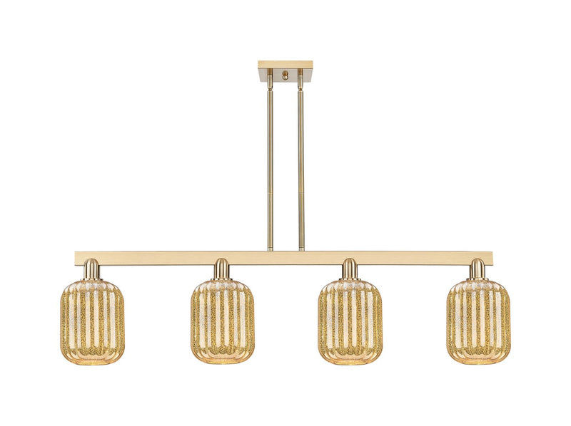 Innovations 716-4I-CB-G460-7ME Four Light Island Pendant, Champagne Bronze
