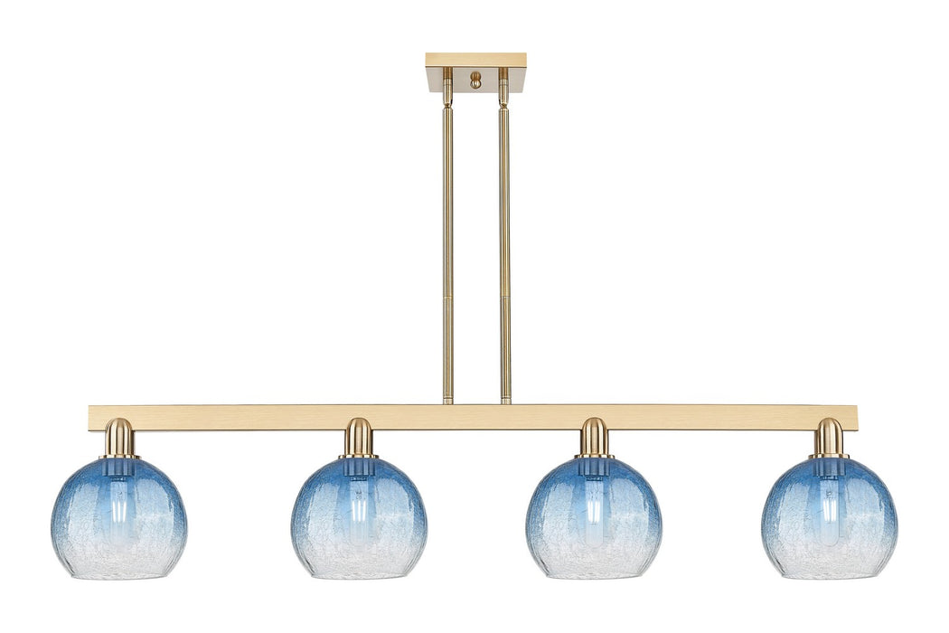 Innovations 716-4I-CB-G483-8SB Four Light Island Pendant, Champagne Bronze