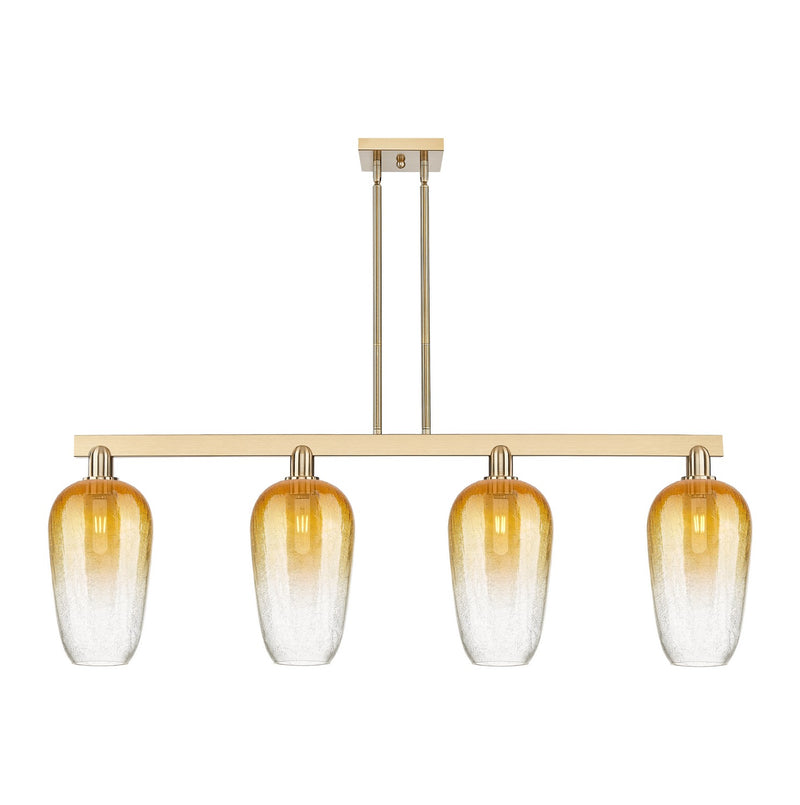 Innovations 716-4I-CB-G484-7AM Four Light Island Pendant, Champagne Bronze