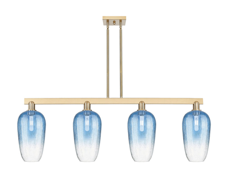 Innovations 716-4I-CB-G484-7SB Four Light Island Pendant, Champagne Bronze