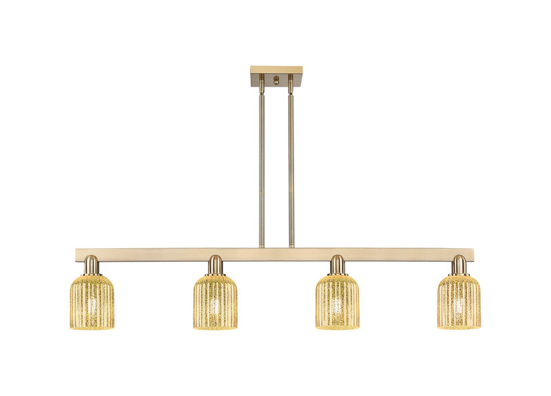 Innovations 716-4I-CB-G559-5ME Four Light Island Pendant, Champagne Bronze