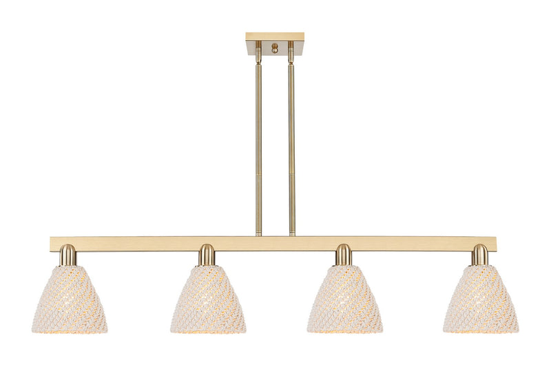 Innovations 716-4I-CB-NBD-75-NAT Four Light Island Pendant, Brushed Champagne Bronze