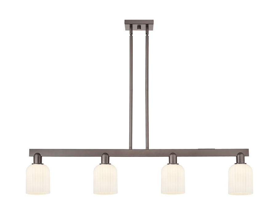 Innovations 716-4I-OB-G559-5GWH Four Light Island Pendant, Oil Rubbed Bronze