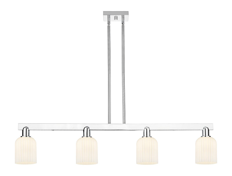 Innovations 716-4I-PC-G559-5GWH Four Light Island Pendant, Polished Chrome