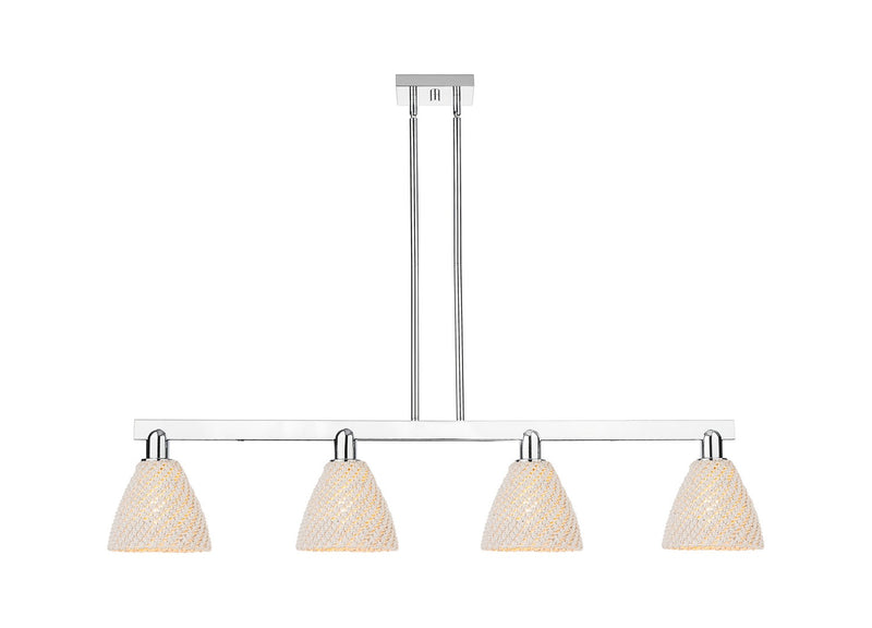 Innovations 716-4I-PC-NBD-75-NAT Four Light Island Pendant, Polished Chrome