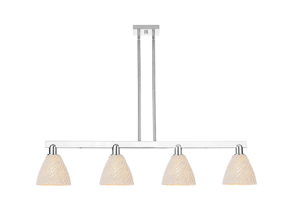 Innovations 716-4I-PC-NBD-75-NAT Four Light Island Pendant, Polished Chrome