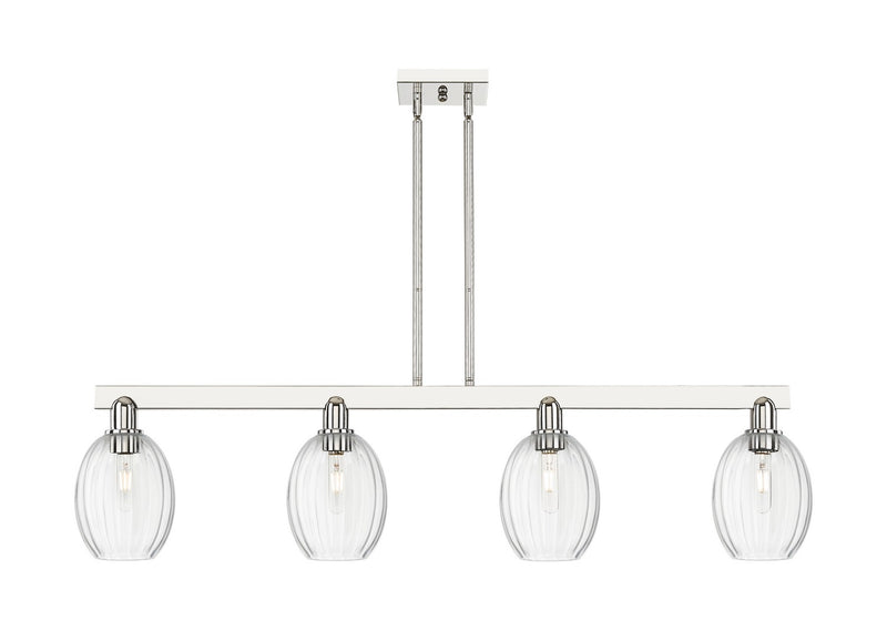 Innovations 716-4I-PN-G459-6CL Four Light Island Pendant, Polished Nickel