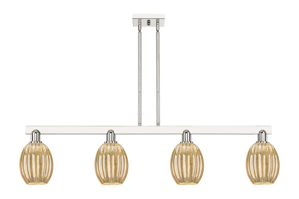 Innovations 716-4I-PN-G459-6ME Four Light Island Pendant, Polished Nickel