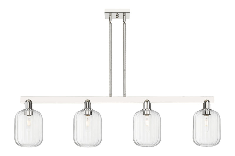 Innovations 716-4I-PN-G460-7CL Four Light Island Pendant, Polished Nickel