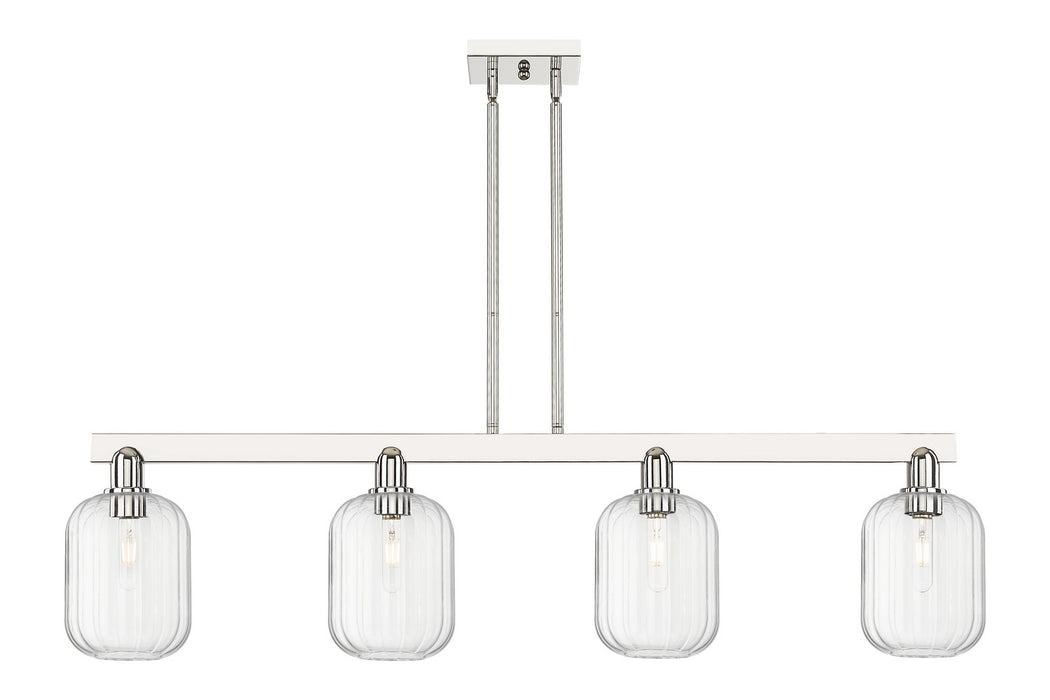 Innovations 716-4I-PN-G460-7CL Four Light Island Pendant, Polished Nickel