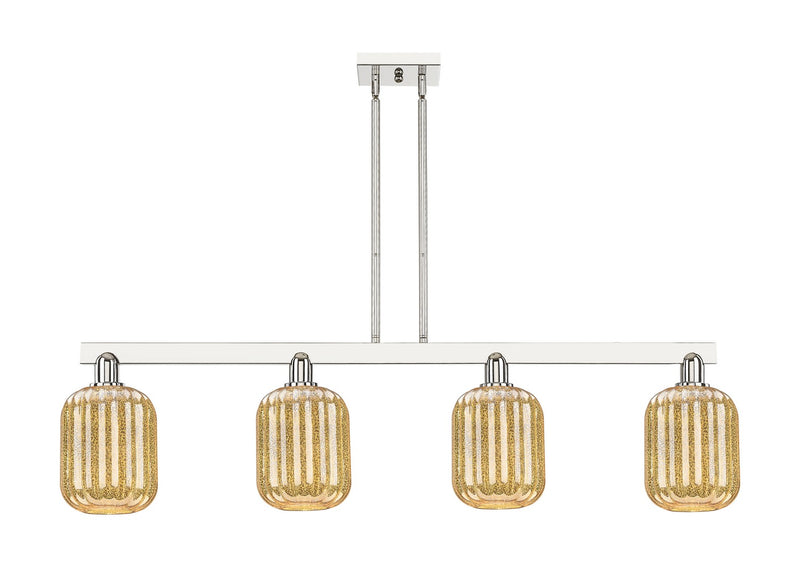 Innovations 716-4I-PN-G460-7ME Four Light Island Pendant, Polished Nickel