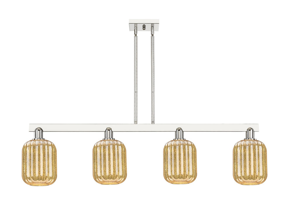 Innovations 716-4I-PN-G460-7ME Four Light Island Pendant, Polished Nickel