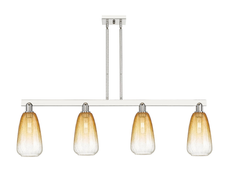 Innovations 716-4I-PN-G480-6AM Four Light Island Pendant, Polished Nickel