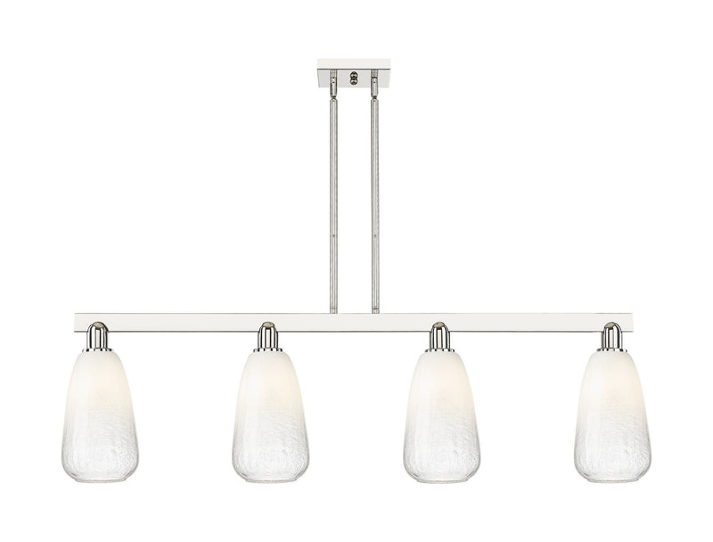 Innovations 716-4I-PN-G480-6OP Four Light Island Pendant, Polished Nickel