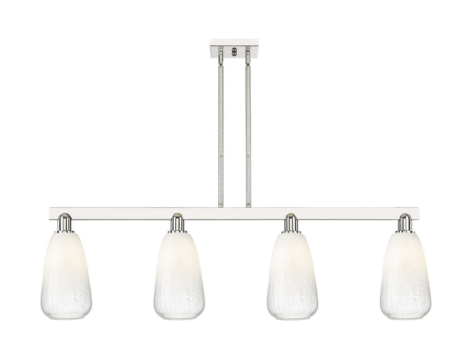 Innovations 716-4I-PN-G480-6OP Four Light Island Pendant, Polished Nickel