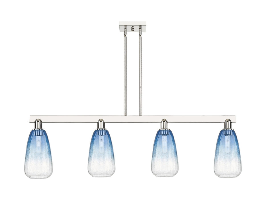 Innovations 716-4I-PN-G480-6SB Four Light Island Pendant, Polished Nickel