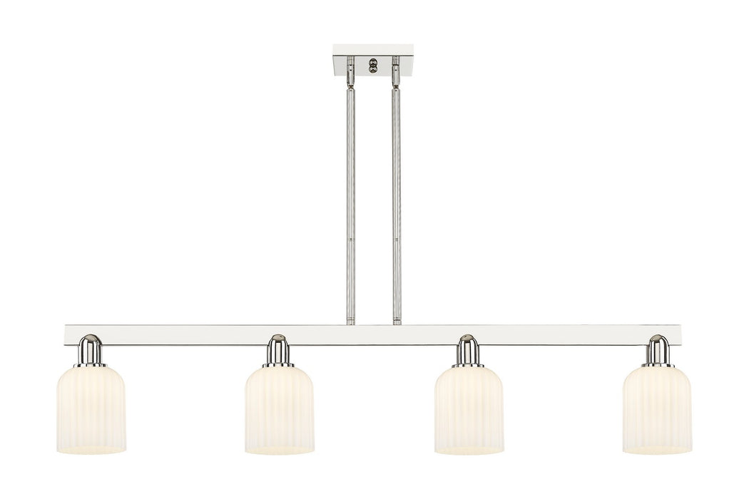 Innovations 716-4I-PN-G559-5GWH Four Light Island Pendant, Polished Nickel