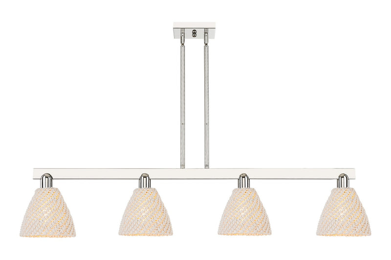 Innovations 716-4I-PN-NBD-75-NAT Four Light Island Pendant, Polished Nickel