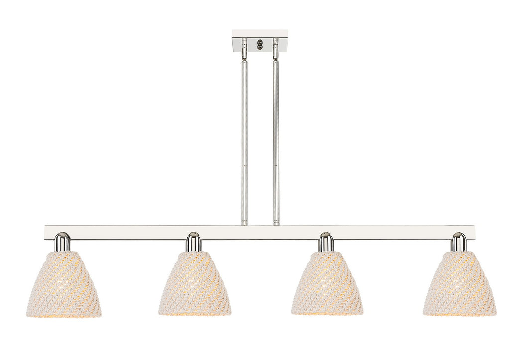 Innovations 716-4I-PN-NBD-75-NAT Four Light Island Pendant, Polished Nickel