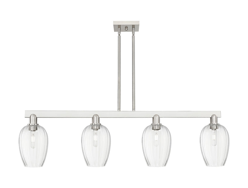 Innovations 716-4I-SN-G457-6CL Four Light Island Pendant, Brushed Satin Nickel