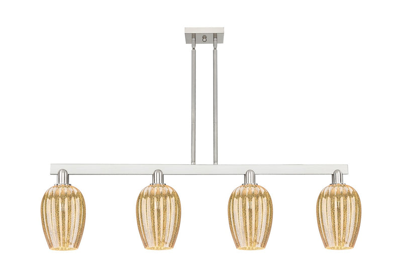 Innovations 716-4I-SN-G457-6ME Four Light Island Pendant, Brushed Satin Nickel
