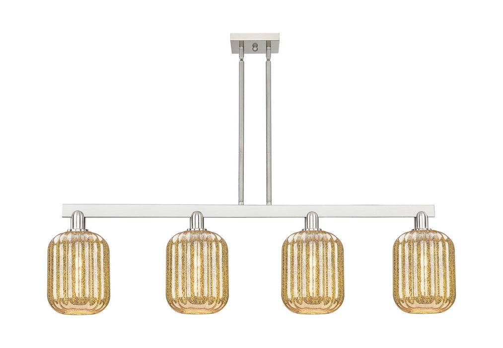 Innovations 716-4I-SN-G460-7ME Four Light Island Pendant, Brushed Satin Nickel