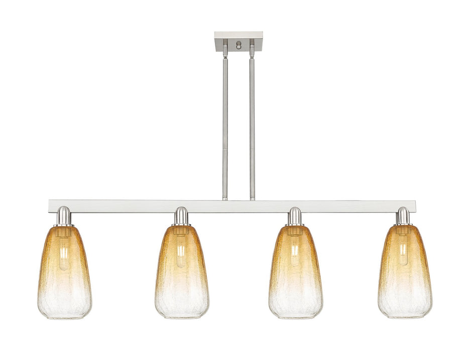 Innovations 716-4I-SN-G480-6AM Four Light Island Pendant, Brushed Satin Nickel