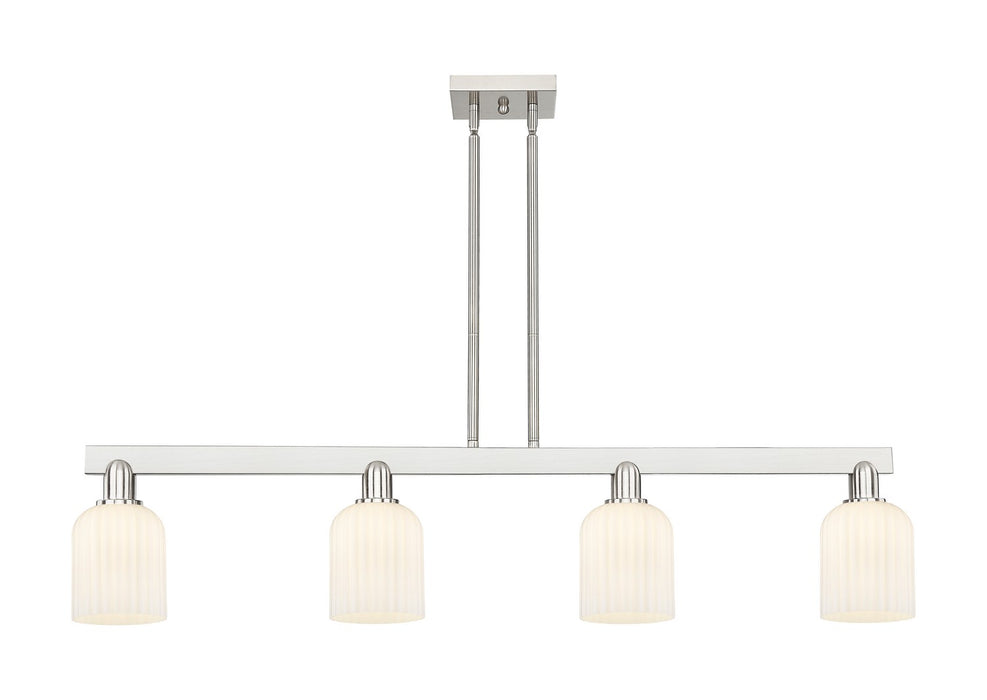 Innovations 716-4I-SN-G559-5GWH Four Light Island Pendant, Brushed Satin Nickel