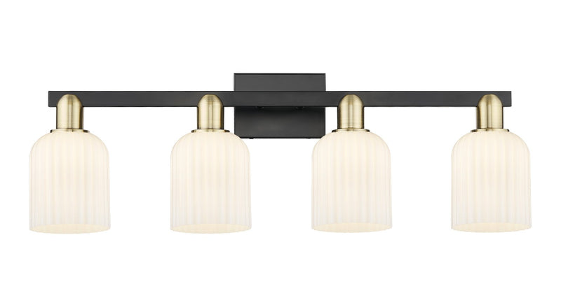Innovations 716-4W-BAB-G559-5GWH Four Light Bath Vanity, Black Antique Brass