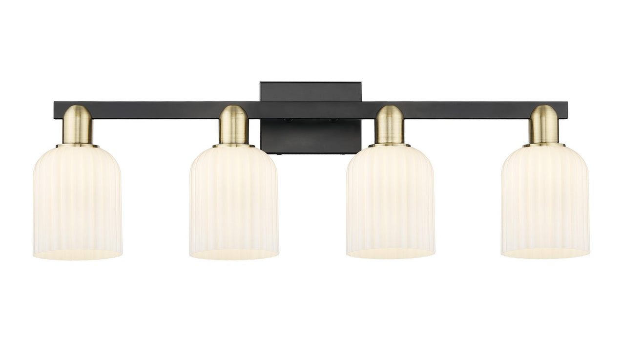 Innovations 716-4W-BAB-G559-5GWH Four Light Bath Vanity, Black Antique Brass