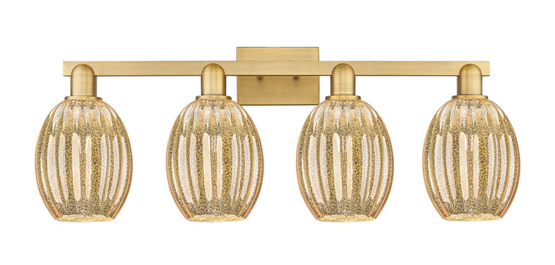 Innovations 716-4W-BB-G459-6ME Four Light Bath Vanity, Brushed Brass