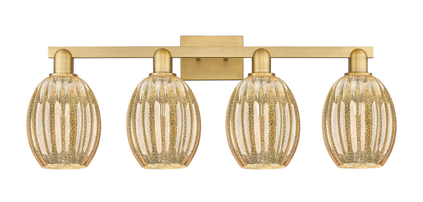 Innovations 716-4W-BB-G459-6ME Four Light Bath Vanity, Brushed Brass