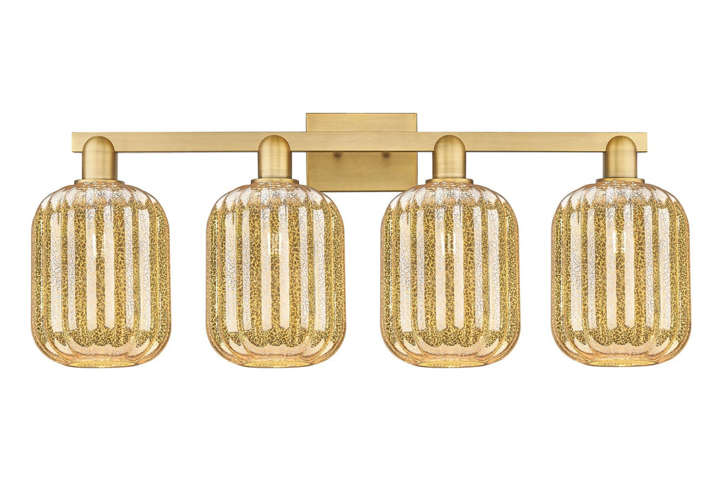 Innovations 716-4W-BB-G460-7ME Four Light Bath Vanity, Brushed Brass
