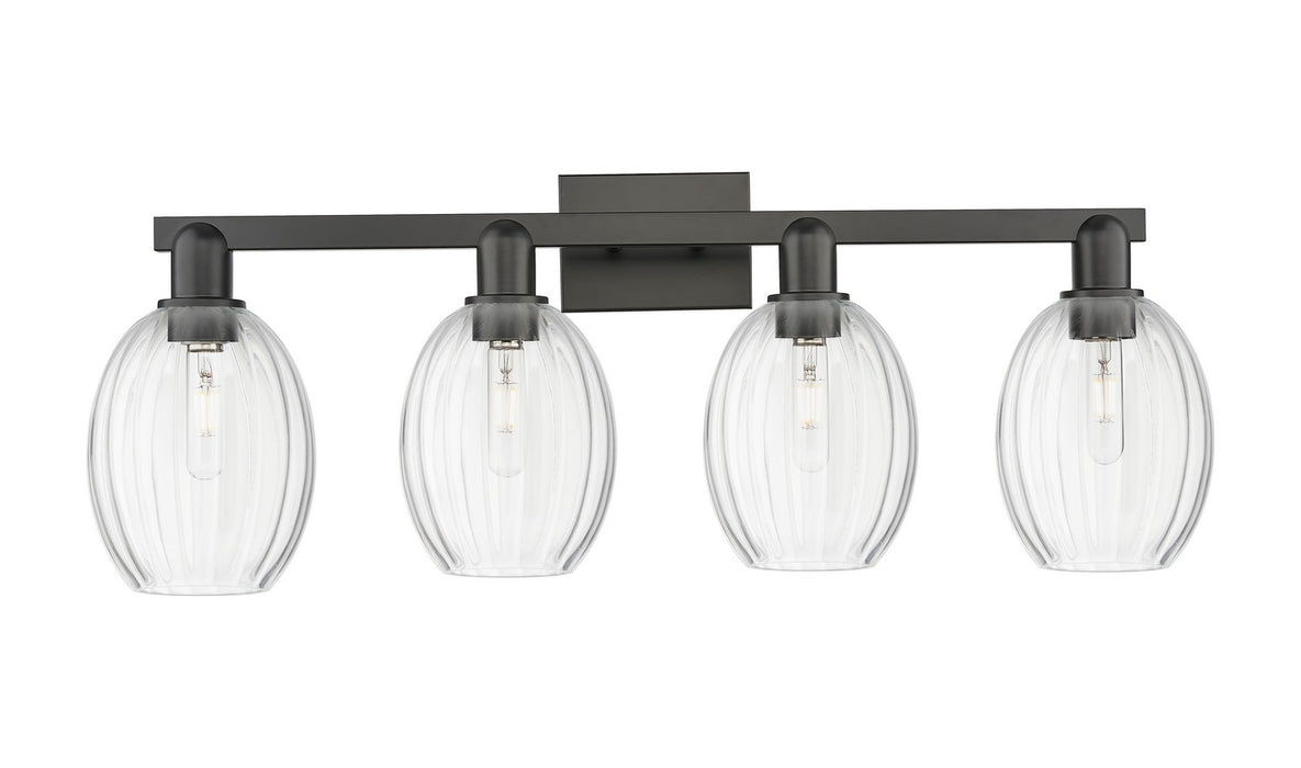 Innovations 716-4W-BK-G459-6CL Four Light Bath Vanity, Matte Black