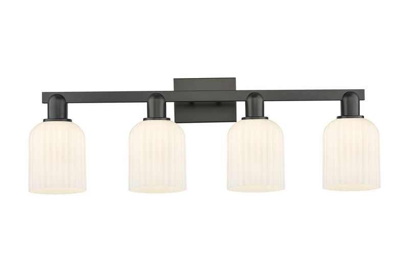 Innovations 716-4W-BK-G559-5GWH Four Light Bath Vanity, Matte Black